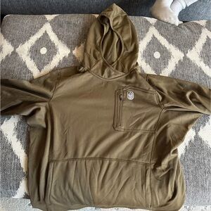 Hardcore Olive Green Men's Hunting Hoodie